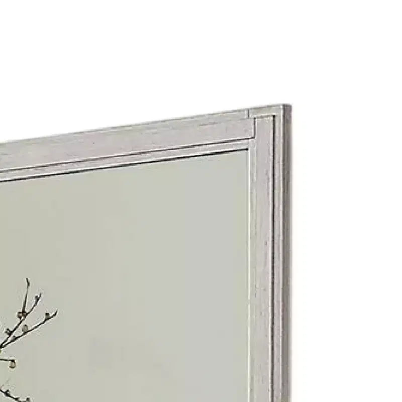 Miroir de commode en bois massif blanc, cadre carré élégant
