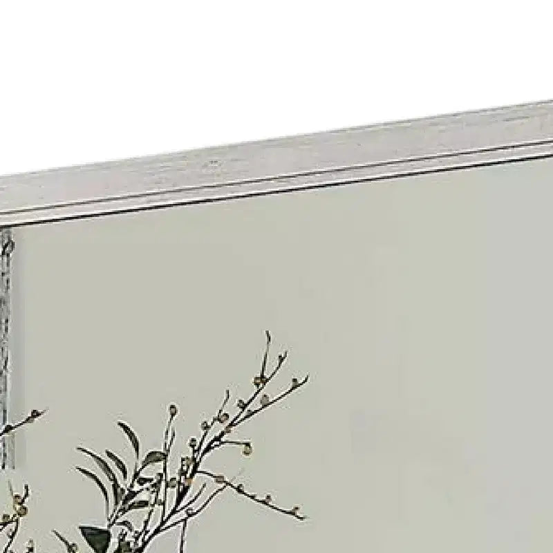 Miroir de commode en bois massif blanc, cadre carré élégant