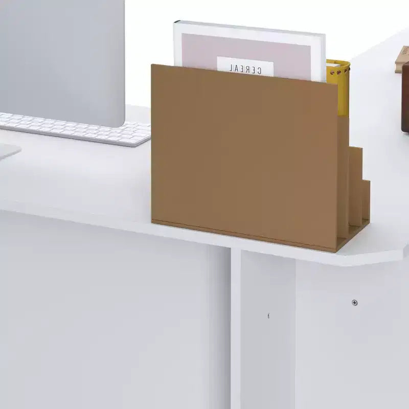 Bureau informatique en forme de L, 134 cm, bureau d'angle pour étude/écriture