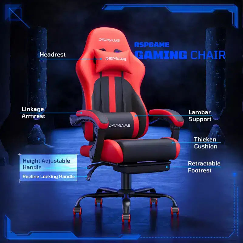 Fauteuils de bureau ergonomiques basiques en cuir PU pour adultes
