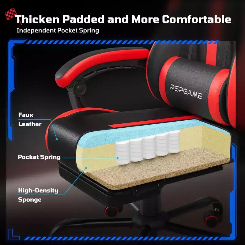 Fauteuils de bureau ergonomiques basiques en cuir PU pour adultes