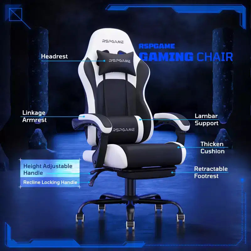 Fauteuils de bureau ergonomiques basiques en cuir PU pour adultes