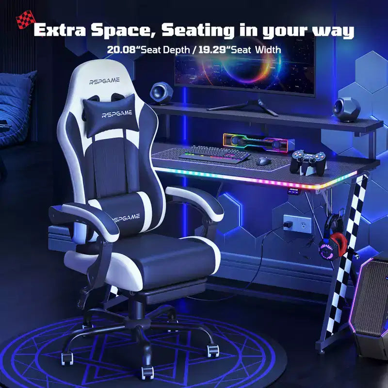 Fauteuils de bureau ergonomiques basiques en cuir PU pour adultes