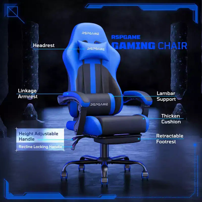 Fauteuils de bureau ergonomiques basiques en cuir PU pour adultes