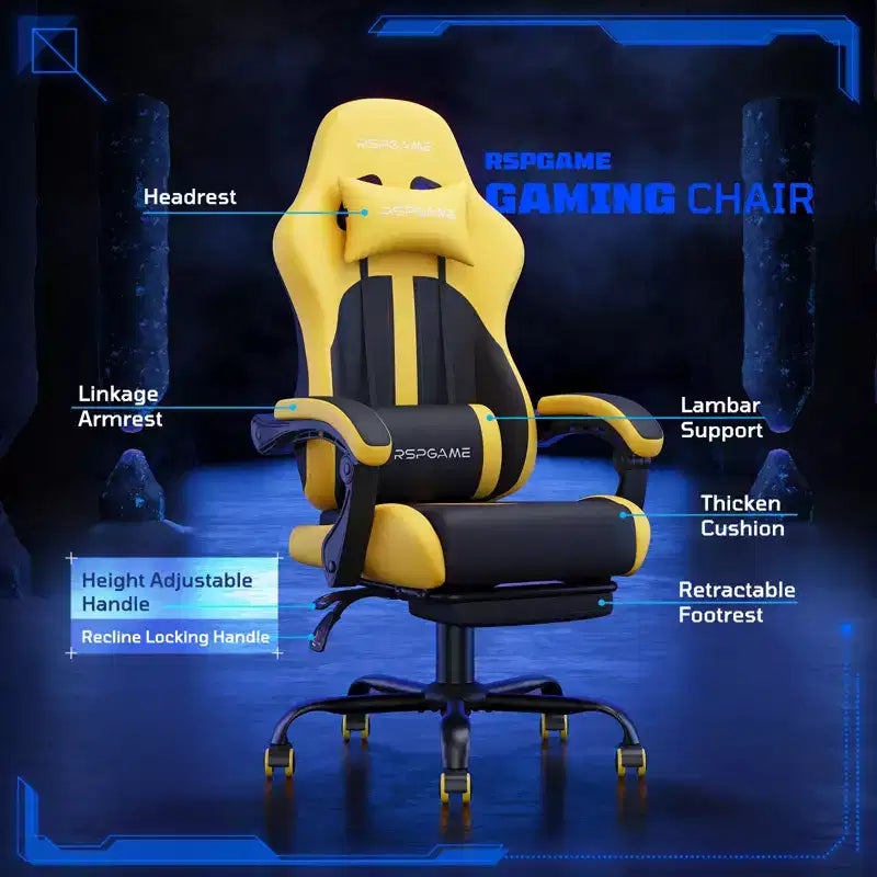 Fauteuils de bureau ergonomiques basiques en cuir PU pour adultes