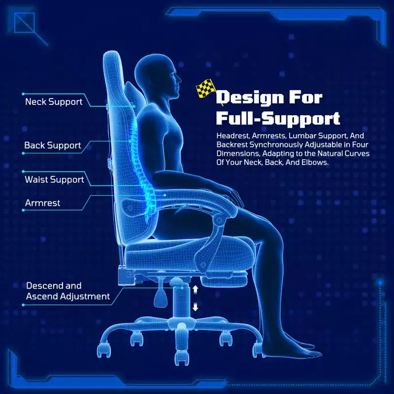 Fauteuils de bureau ergonomiques basiques en cuir PU pour adultes