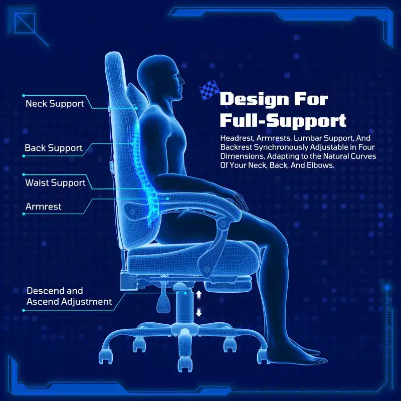 Fauteuils de bureau ergonomiques basiques en cuir PU pour adultes