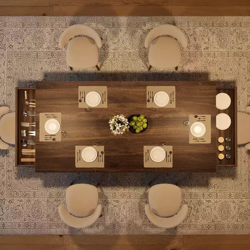 Table à manger rectangulaire Table de cuisine en bois