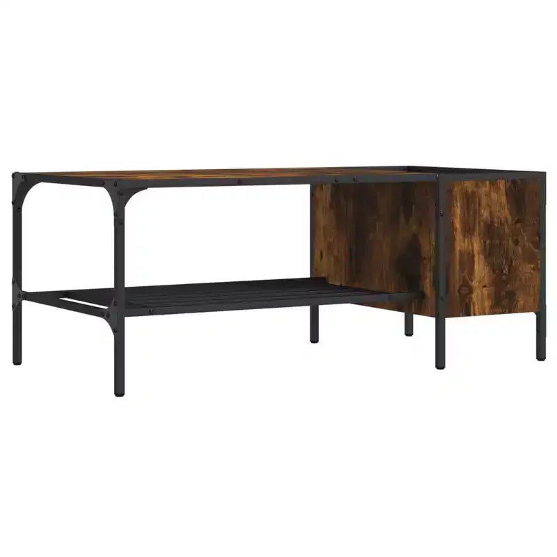 Table basse avec étagère d'appoint en bois d'ingénierie