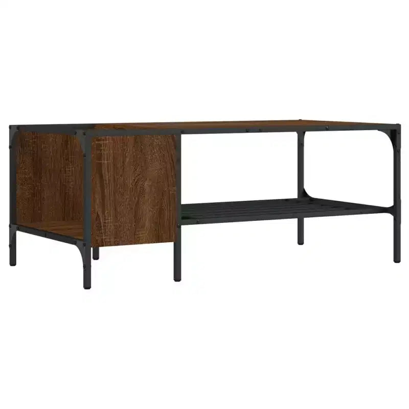 Table basse avec étagère d'appoint en bois d'ingénierie