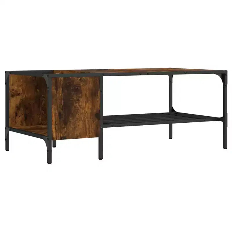 Table basse avec étagère d'appoint en bois d'ingénierie