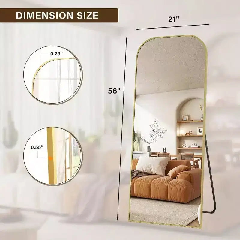 Miroir pleine longueur pour Chambre Salon Vestiaire Aluminium