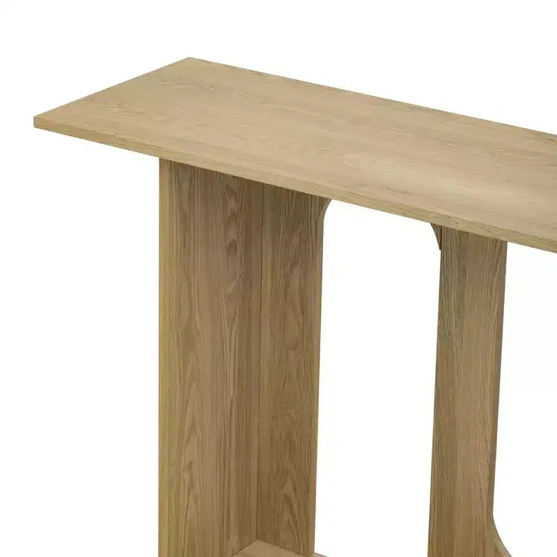 Console incurvée moderne avec étagère ouverte