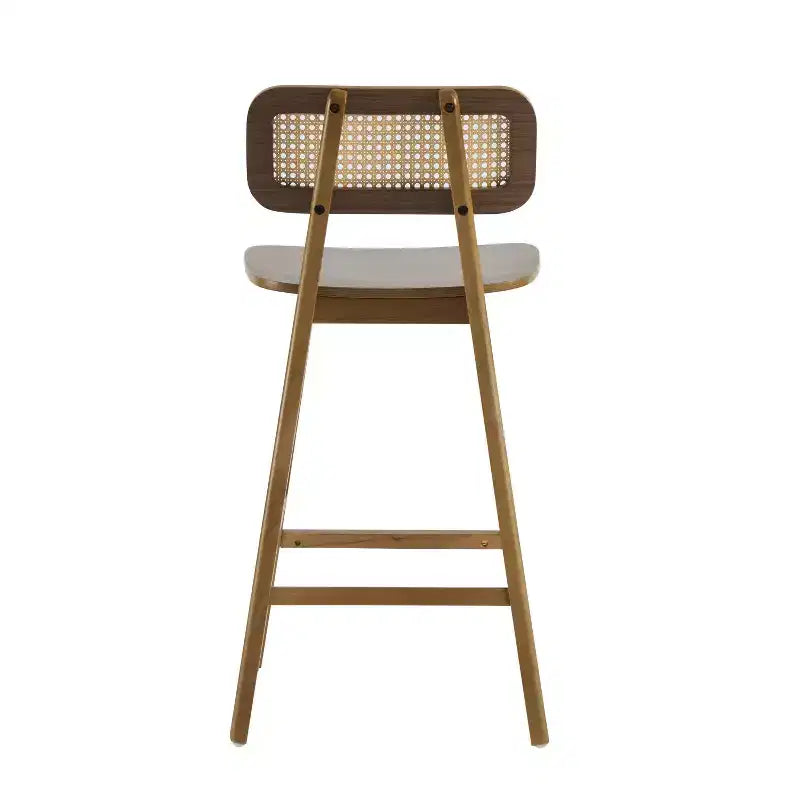 Tabourets de bar en bois d'hévéa à hauteur de comptoir avec repose-pieds