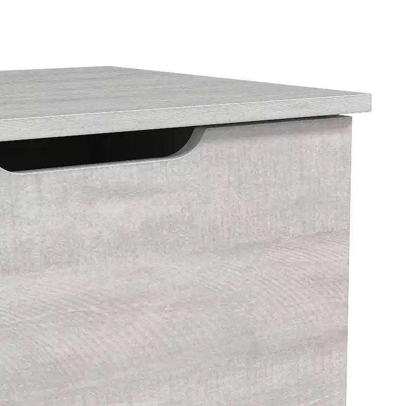 Lot de 2 tables de chevet à 2 tiroirs avec poignées découpées