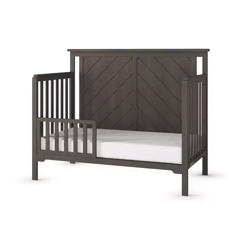 Lit de bébé convertible 4-en-1, 3 positions de matelas, Fini sécuritaire pour bébé