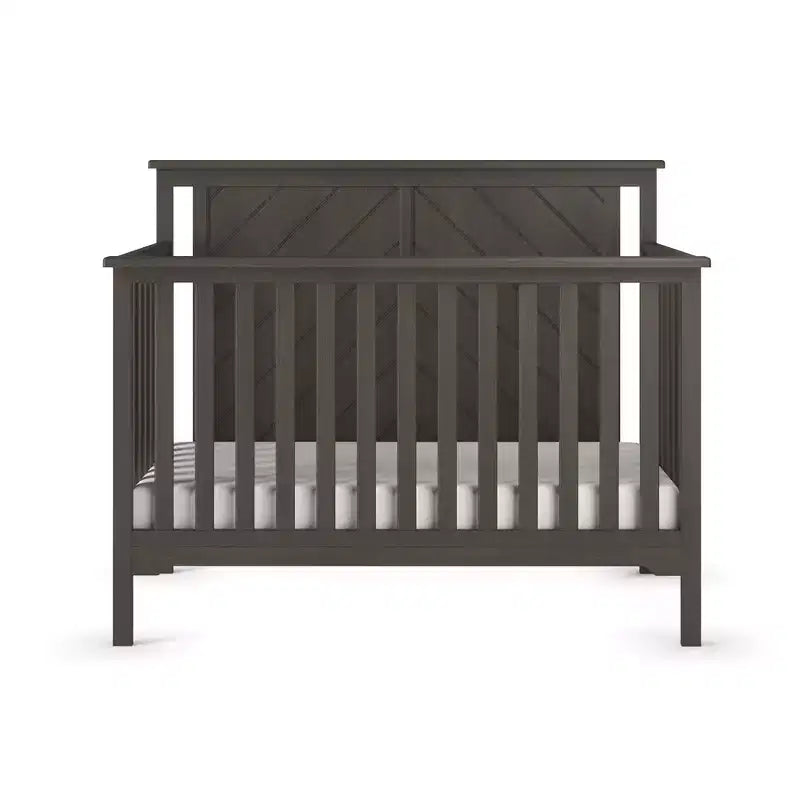 Lit de bébé convertible 4-en-1, 3 positions de matelas, Fini sécuritaire pour bébé