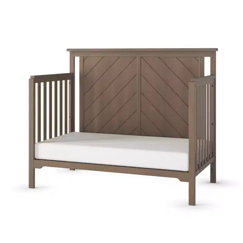 Lit de bébé convertible 4-en-1, 3 positions de matelas, Fini sécuritaire pour bébé
