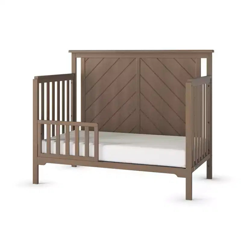 Lit de bébé convertible 4-en-1, 3 positions de matelas, Fini sécuritaire pour bébé