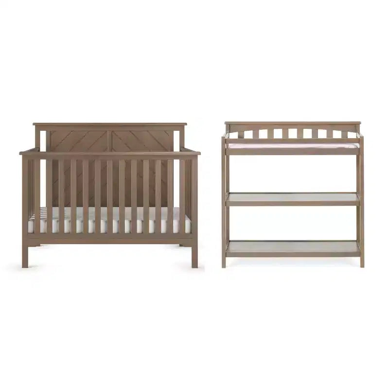 Lit de bébé convertible 4-en-1, 3 positions de matelas, Fini sécuritaire pour bébé