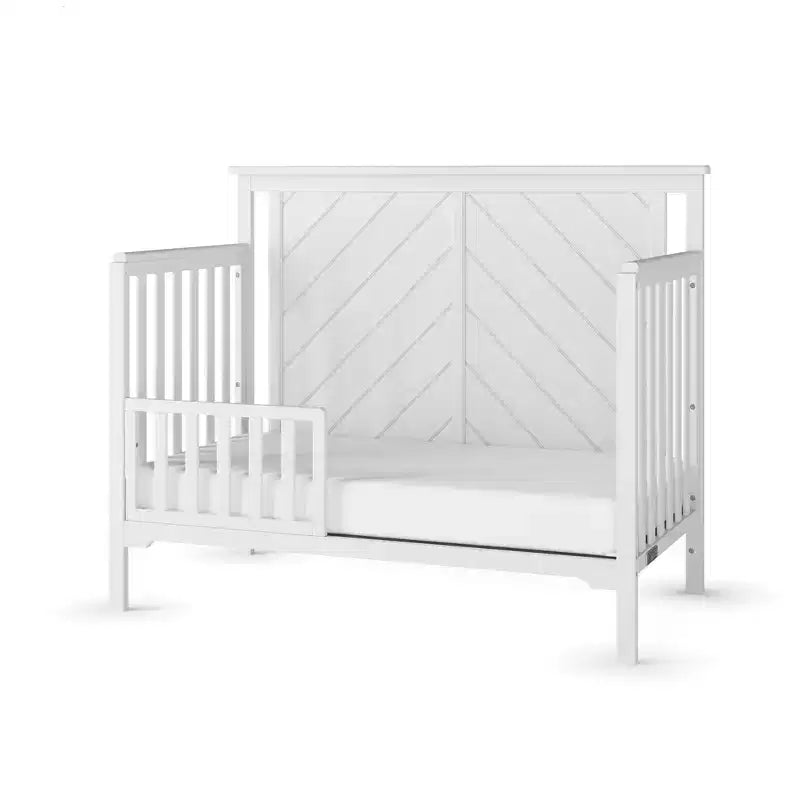Lit de bébé convertible 4-en-1, 3 positions de matelas, Fini sécuritaire pour bébé