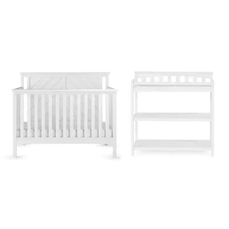 Lit de bébé convertible 4-en-1, 3 positions de matelas, Fini sécuritaire pour bébé