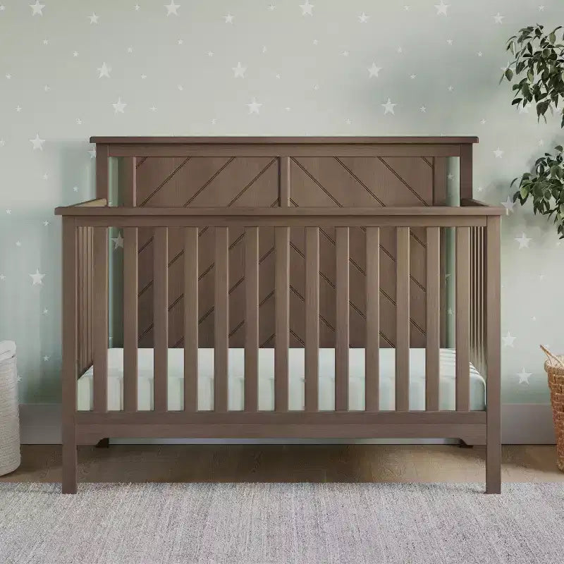 Lit de bébé convertible 4-en-1, 3 positions de matelas, Fini sécuritaire pour bébé