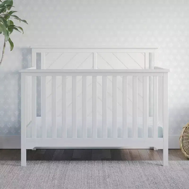 Lit de bébé convertible 4-en-1, 3 positions de matelas, Fini sécuritaire pour bébé