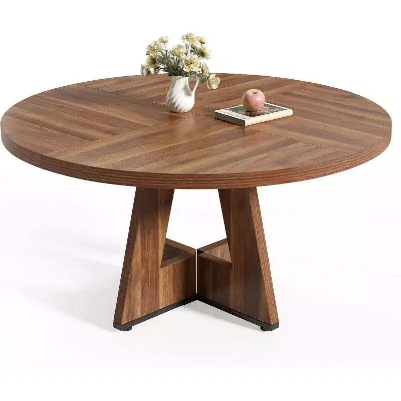Table de salle à manger ronde en bois massif