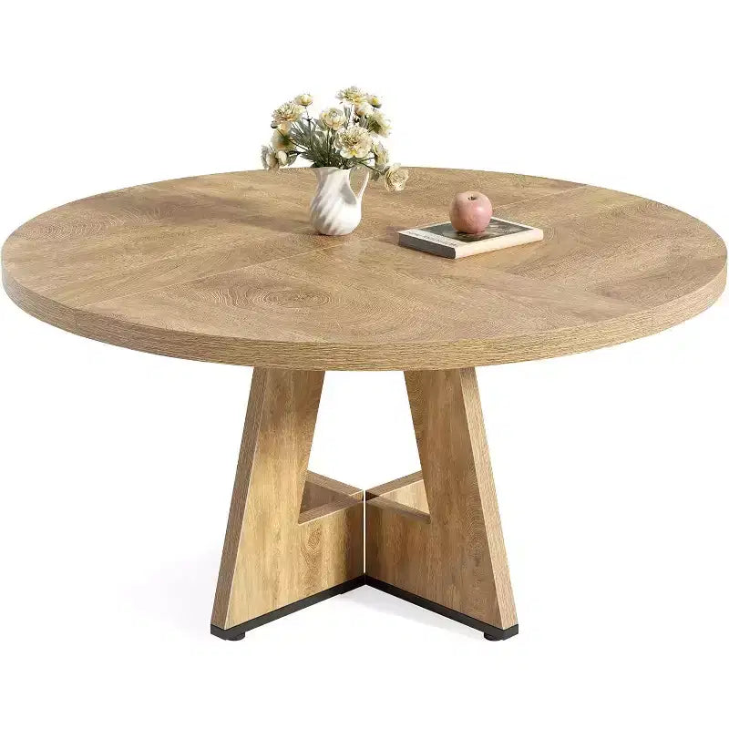 Table de salle à manger ronde en bois massif