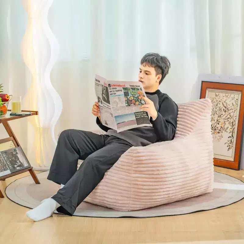 Pouf poire en velours côtelé, canapé moderne pour se détendre