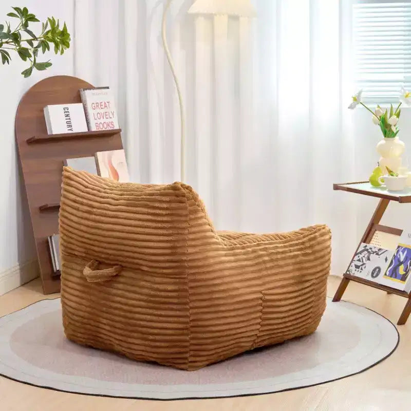 Pouf poire en velours côtelé, canapé moderne pour se détendre