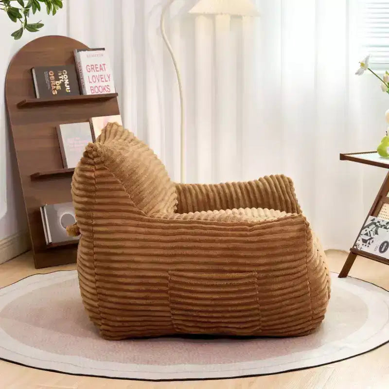 Pouf poire en velours côtelé, canapé moderne pour se détendre