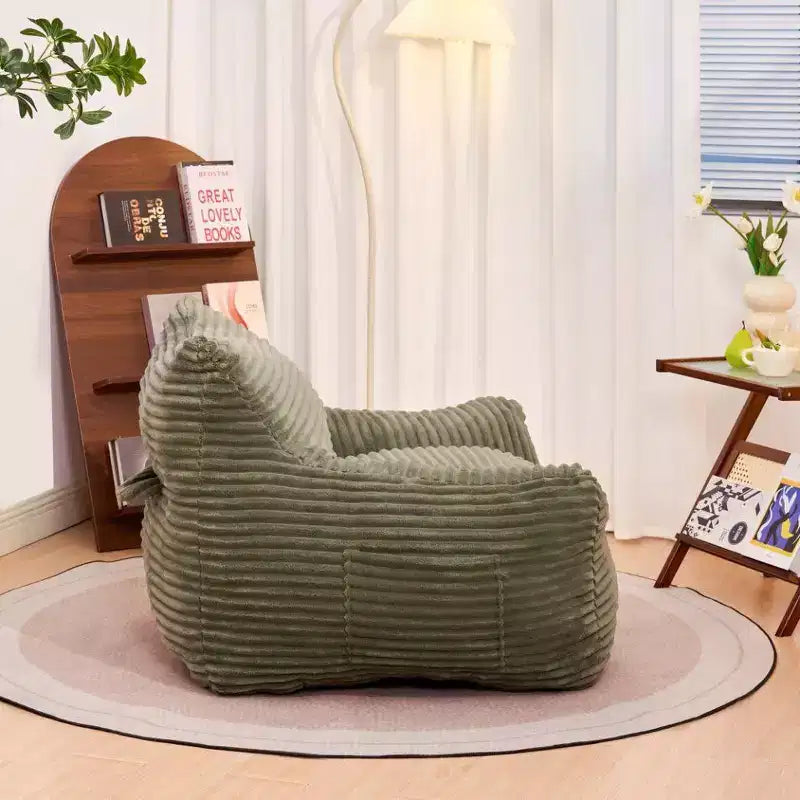 Pouf poire en velours côtelé, canapé moderne pour se détendre