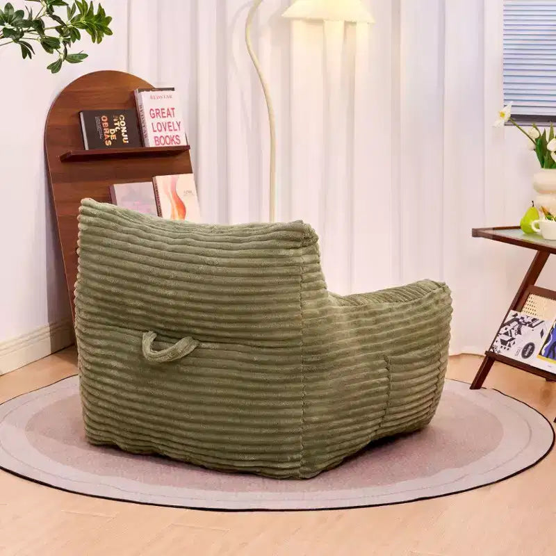 Pouf poire en velours côtelé, canapé moderne pour se détendre