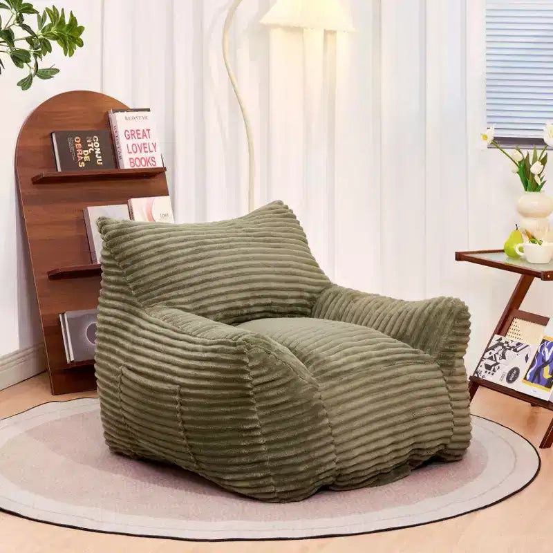 Pouf poire en velours côtelé, canapé moderne pour se détendre