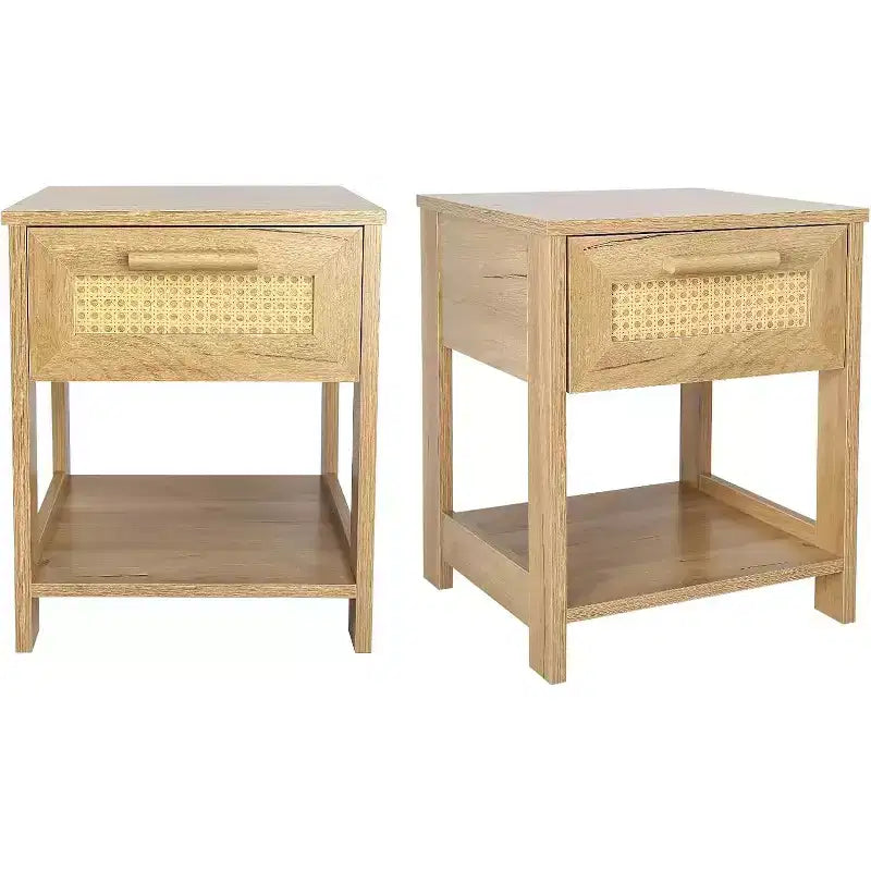 Étagère de rangement de petite commode en rotin moderne Table de chevet