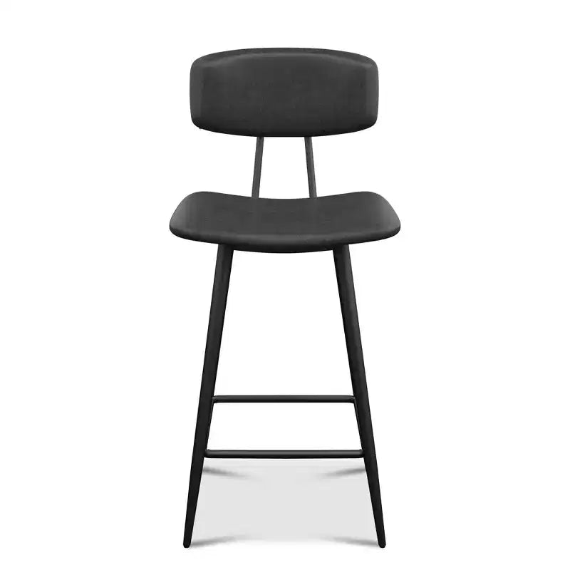 Tabourets de bar hauteur comptoir en similicuir avec dossier