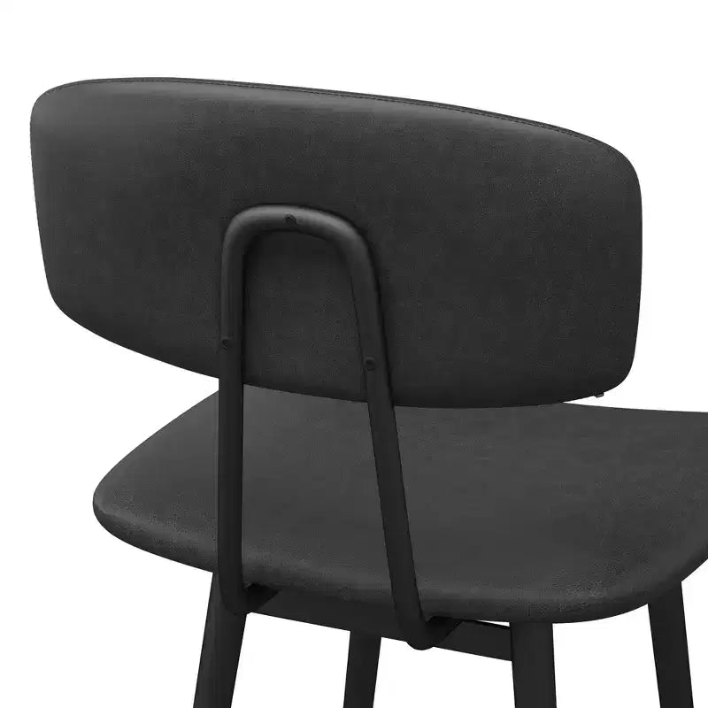 Tabourets de bar hauteur comptoir en similicuir avec dossier
