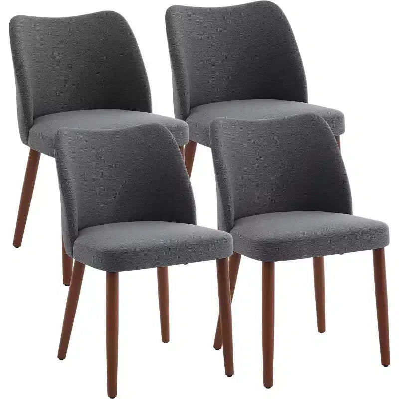 Chaise de salle à manger capitonnée en lin