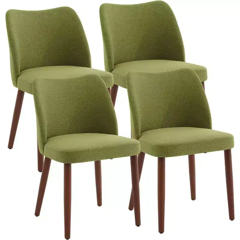 Chaise de salle à manger capitonnée en lin