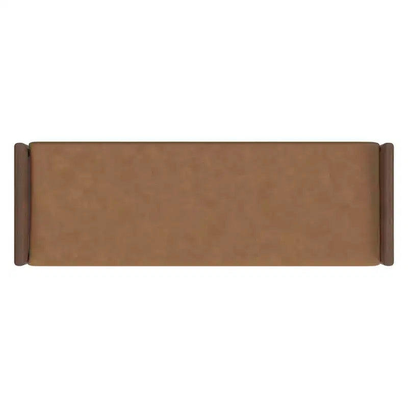 Banc en bois avec siège rembourré en similicuir, ottoman rectangulaire, sièges d'entrée