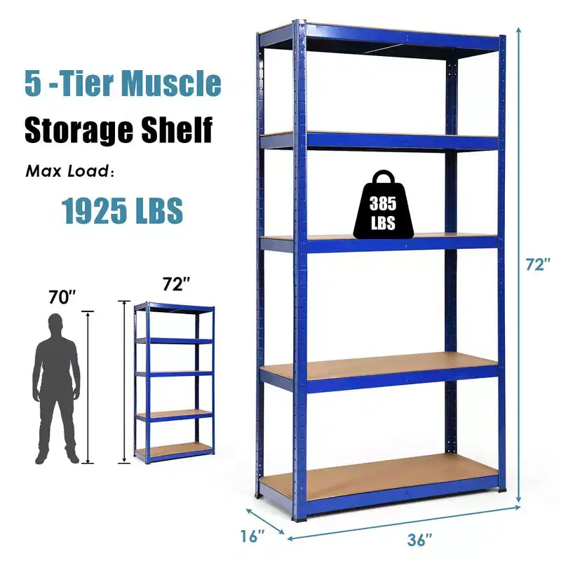 Étagère de rangement robuste en acier pour garage