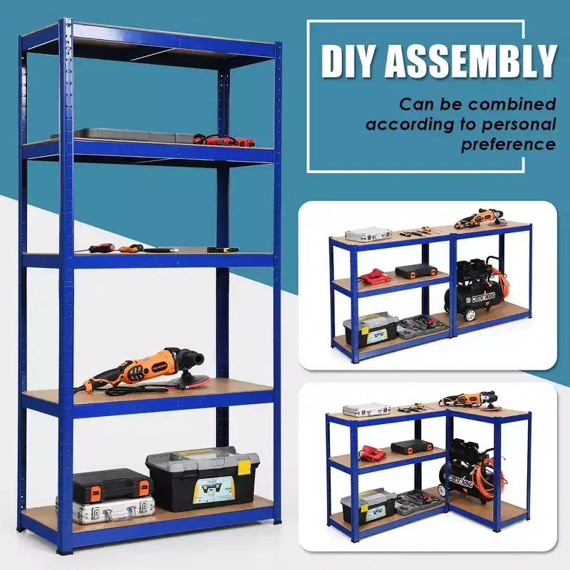 Étagère de rangement robuste en acier pour garage