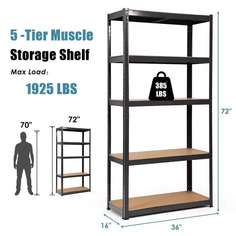 Étagère de rangement robuste en acier pour garage
