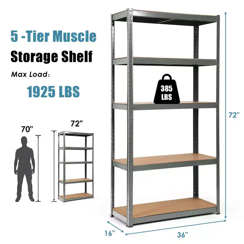 Étagère de rangement robuste en acier pour garage