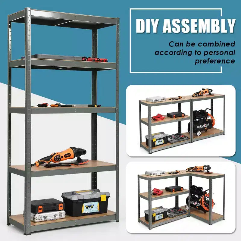 Étagère de rangement robuste en acier pour garage