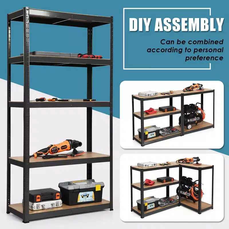 Étagère de rangement robuste en acier pour garage