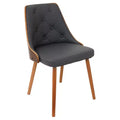 Gianna Mid Century Modern Walnut Dining Chair - Lumisource