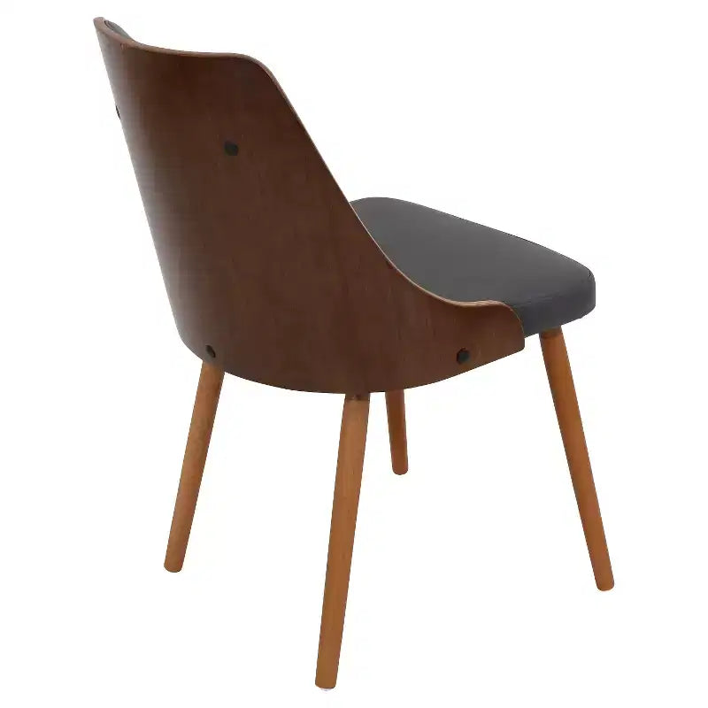 Chaise de salle à manger en noyer de style moderne du milieu du siècle